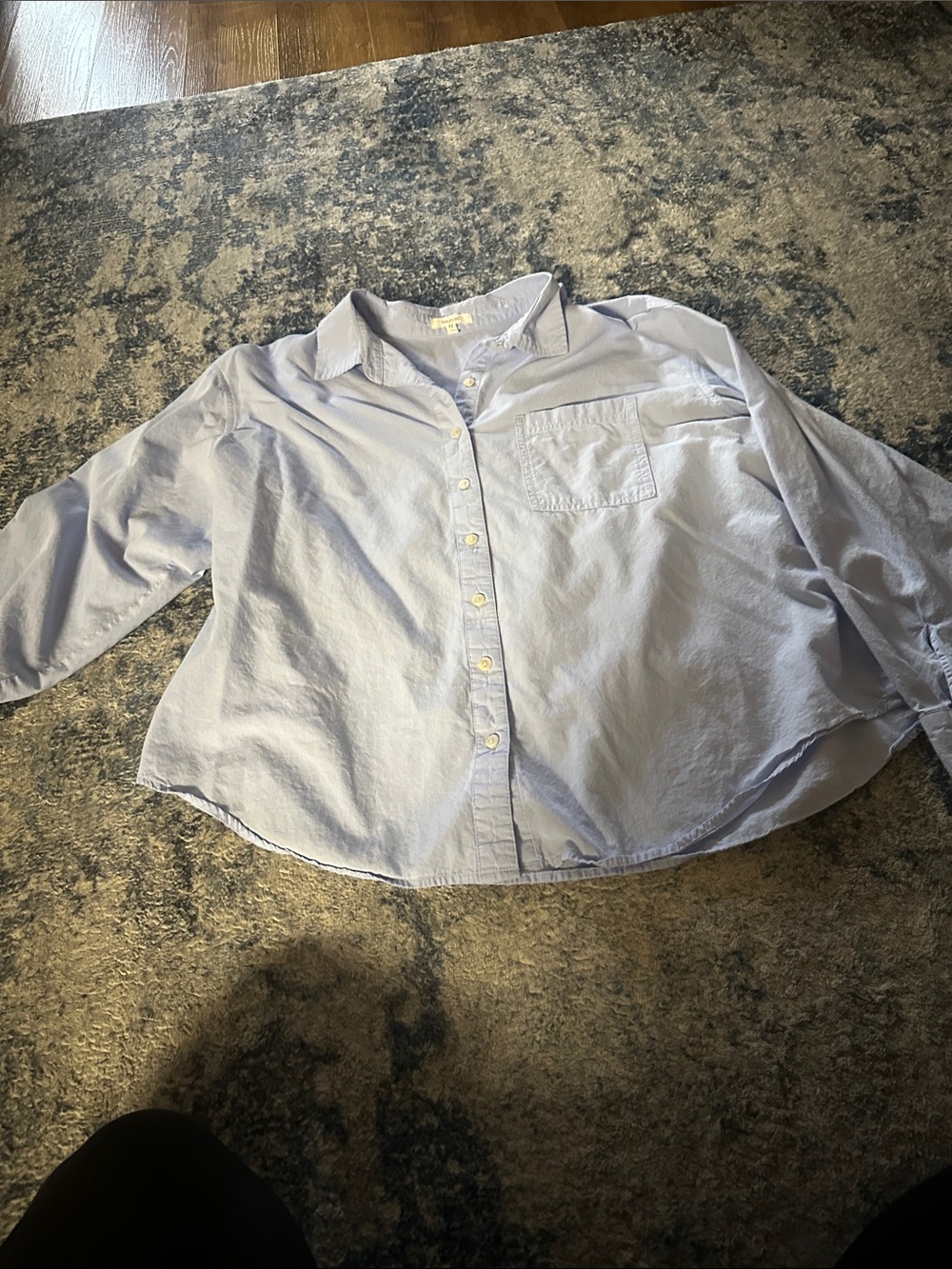 Maurices Light Blue women Button-Down Shirt with Pocket
